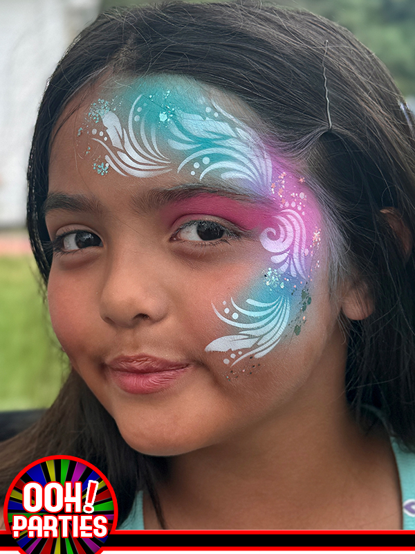 Feathers & Swirls Face Paint