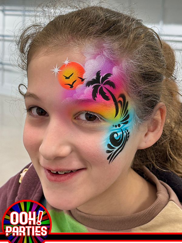 Palm Tree Face Paint