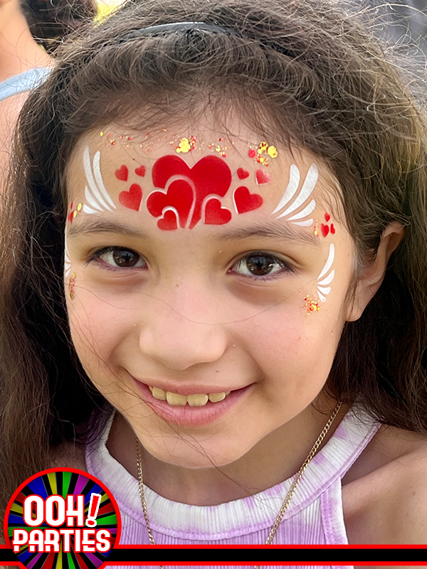 heart princess airbrush face painting